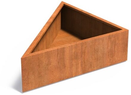 Triangle cortenstaal 140x140x40 cm plantenbak