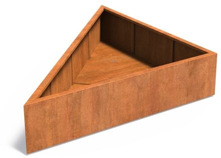 Triangle cortenstaal 180x180x40 cm plantenbak