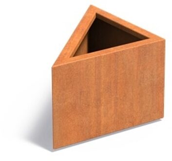 Triangle cortenstaal 60x60x40 cm plantenbak