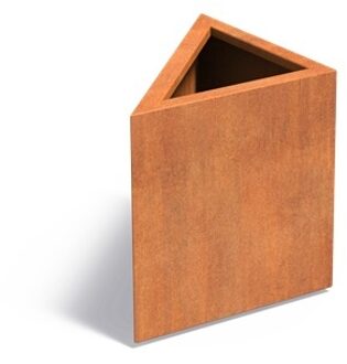 Triangle cortenstaal 60x60x60 cm plantenbak