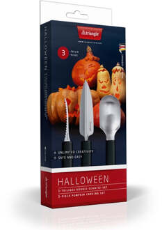 Triangle Driehoekige Pompoensnijderset 3-delig