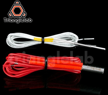trianglelab 104GT-2 Thermistor Cartridge and Heater Cartridge for E3D hotend v6 heater block for Volcano heater block