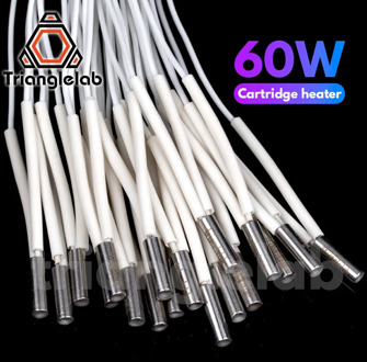 Trianglelab 3D Printer 6*20MM 24V 60W Heater Cartridge With 100CM cable 3D Printer for V6 HOTEND Volcano MK8 MK9 CR-10 ender 3