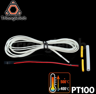 Trianglelab 3d printer parts PT100 Temperature Sensor for high temperature for E3D V6 HOTEND 2017 PT100 sensor free shipping