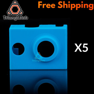 trianglelab 5PCS high quality cartridge heater bock silicone socks V6 socks for PT100 heated block for v6 PT100 hotend nozzle