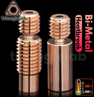 Trianglelab Bi-Metal Heatbreak Bimetal Heat break For E3D V6 HOTEND Heater Block For Prusa i3 MK3 Break 1.75MM Filament Smooth