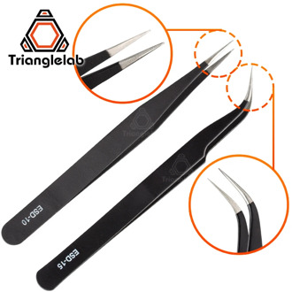 trianglelab Curved/Straight Port 3D Printer Tools Stainless Steel Tweezer Nozzle filament cleaning tweezers