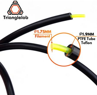 Trianglelab free shipping PTFE Tube Teflonto 3D printer hotend Bowden Extruder 1.75mm ID1.9mmOD4mm Capricornus tube