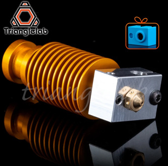 trianglelab High quality customization gold heatsink hotend V6 nozzle J-head heater block heat break for E3D hotend for PT100