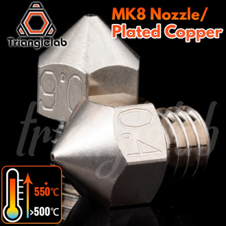 trianglelab MK8 Plated Copper Nozzle Durable non-stick high performance M6 Thread for 3D printers for CR10 hotend ENDER3