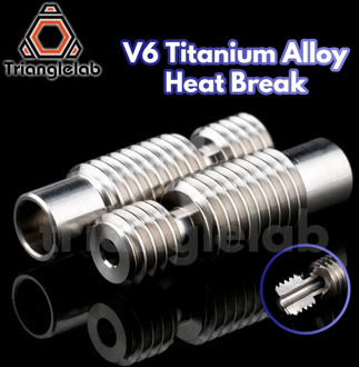 trianglelab NEW high quality GRADE5 V6 titanium alloy heat break for E3D V6 HOTEND heater block 1.75MM Filament Smooth