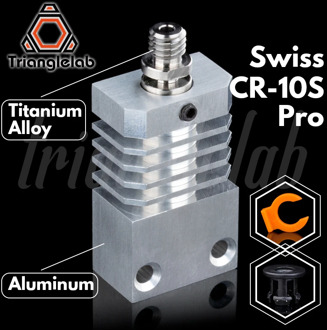 Trianglelab Swiss CR10S PRO Hotend upgrade KIT Precision aluminum Heatsink Titanium Heat BREAK 3D printer Hotend for CR-10S PRO