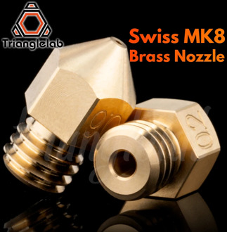 trianglelab Swiss MK8 Brass Nozzle m6 Thread 1.75MM Filament for 3D printers hotend J-head cr10 heat block ender3 hotend