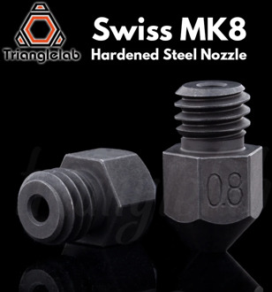 Trianglelab Swiss MK8 Hardened steel Nozzle high temperature m6 Thread 1.75MM Filament for 3D printers hotend cr10 ender3 ETC.