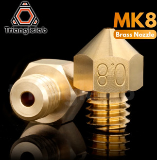 trianglelab Top quality Brass MK8 Nozzle for 3D printers hotend 1.75MM Filament J-head cr10 heat block ender3 hotend m6 Thread