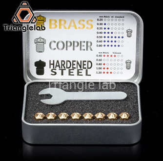 trianglelab Top quality V6 Nozzles for 3D printers hotend full size pack 3D printer nozzle for E3D Nozzles titan extruder