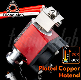 trianglelab V6 Plated Copper Hotend High temperature Nozzle heat Block heat Break Heatsink for PETG PEEK PEI ABS carbon fiber