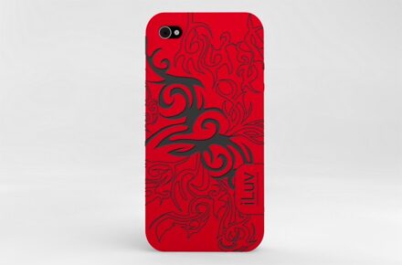 Tribal Siliconen Case - Rood