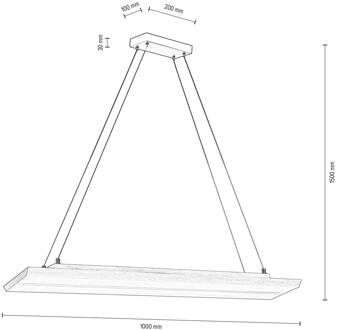 Tribe LED hanglamp, beuken geolied licht hout, zwart
