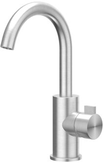 Tribe Wastafelmengkraan - opbouw - draaibare uitloop - coldstart - RVS316 - geborsteld 6100271 RVS geborsteld