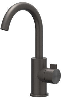 Tribe Wastafelmengkraan - opbouw - draaibare uitloop - coldstart - RVS316 - geborsteld carbon black PVD 6100274 Carbon black geborsteld (antraciet)