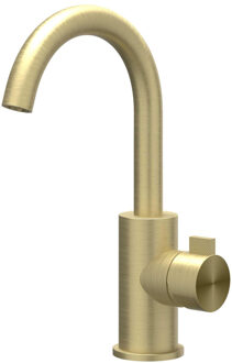 Tribe Wastafelmengkraan - opbouw - draaibare uitloop - coldstart - RVS316 - geborsteld mat goud PVD 6100272 Goud geborsteld