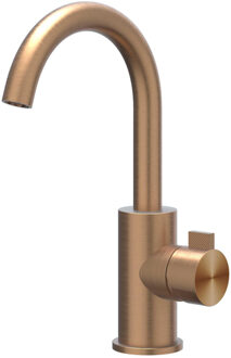 Tribe Wastafelmengkraan - opbouw - draaibare uitloop - coldstart - RVS316 - geborsteld mat koper PVD 6100273 Koper geborsteld