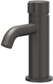 Tribe Wastafelmengkraan - opbouw - laag - coldstart - RVS316 - geborsteld carbon black PVD 6100374 Carbon black geborsteld (antraciet)