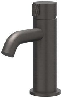 Tribe Wastafelmengkraan - opbouw - laag - coldstart - RVS316 - geborsteld carbon black PVD 6100374 Carbon black geborsteld (antraciet)