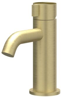 Tribe Wastafelmengkraan - opbouw - laag - coldstart - RVS316 - geborsteld mat goud PVD 6100372 Goud geborsteld