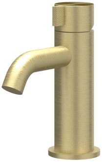 Tribe Wastafelmengkraan - opbouw - laag - coldstart - RVS316 - geborsteld mat goud PVD 6100372 Goud geborsteld