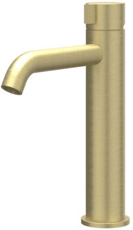 Tribe Wastafelmengkraan - opbouw - middelhoog - coldstart - RVS316 - geborsteld mat goud PVD 6100412 Goud geborsteld