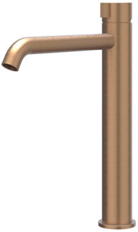 Tribe Wastafelmengkraan - opbouw - verhoogd - coldstart - RVS316 - geborsteld mat koper PVD 6100463 Koper geborsteld