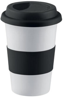 Tribeca keramische mok met deksel Zwart - One size