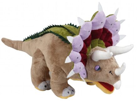Triceratops Dinosaurus knuffel - zachte pluche stof - 43 cm Multi