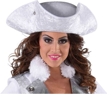 Tricorn Hoed Wit Luxe Wit - Transparant