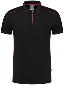 Tricorp Accent 202703 - Poloshirt - Zwart/Rood - L