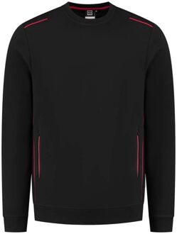 Tricorp Accent 302703 - Sweater - Zwart/Rood - 5XL