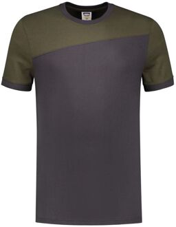 Tricorp Bicolor 102006 - T-shirt - Donkergrijs /Groen - XS
