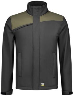 Tricorp Bicolor 402021 - Softshell jas - Donkergrijs/ Groen - S