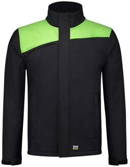 Tricorp Bicolor 402021 - Softshell jas - Zwart/ Lichtgroen - L