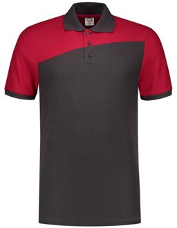 Tricorp Bicolor Naden - Poloshirt - Donkergrijs/Rood - L