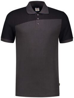 Tricorp Bicolor Naden - Poloshirt - Donkergrijs/Zwart - 5XL
