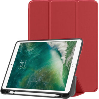 Trifold Bookcase iPad (2018) / (2017) / Air 2 / Air tablethoes - Rood