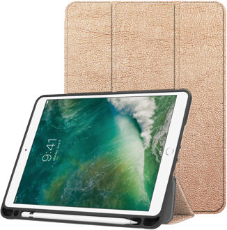 Trifold Bookcase Ipad (2018) / (2017) / Air 2 / Air Tablethoes - Rosé Goud