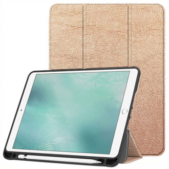Trifold Bookcase Ipad (2018) / (2017) / Air 2 / Air Tablethoes - Rosé Goud