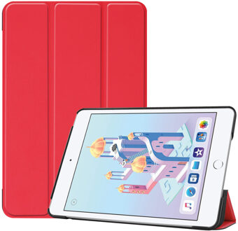 Trifold Bookcase iPad mini (2019) / iPad Mini 4 tablethoes - Rood