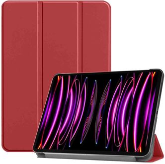 Trifold Bookcase iPad Pro 12.9 (2021) tablethoes - Rood