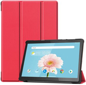 Trifold Bookcase Lenovo Tab M10 Tablethoes - Rood