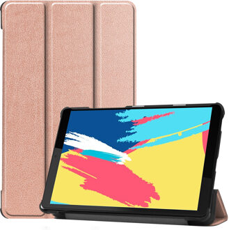 Trifold Bookcase Lenovo Tab M8 / M8 FHD tablethoes - Rosé Goud